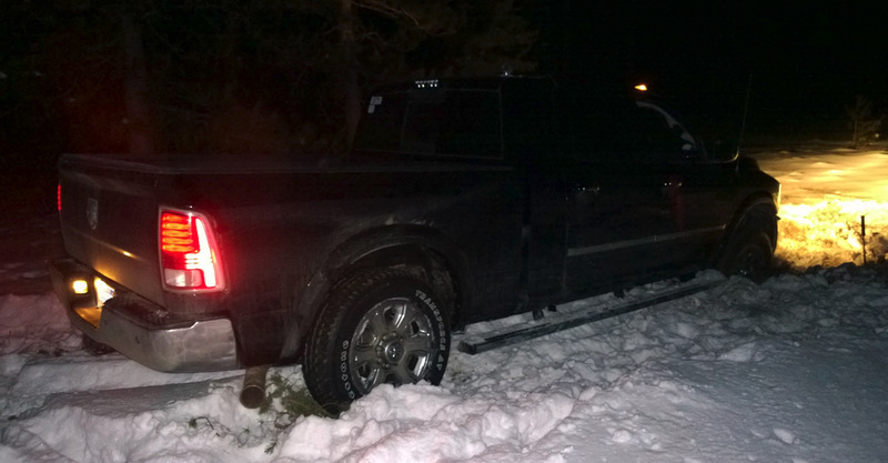 My friend got a Ram 2500 stuck in deep snow in northern Michigan (I wrote about it here)